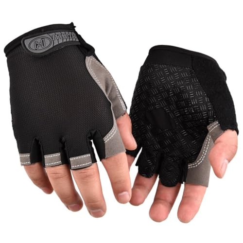 Cycling Gloves Workout Half Finger Sports Fingerless Gloves Full Palm Protection Anti Slip Gym Fitness Outdoor Bicycling Motorcycle Training Weight Lifting for Men Women - size: Small