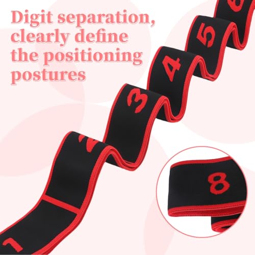 8 Sections Fitness Resistance Bands, Elastic Tension Rope, Numbered Resistance Bands for Glutes, Dance Resistance Band Fitness Resistance Exercise Pull Strap for Yoga, Pilates, Dance, Gymnastics