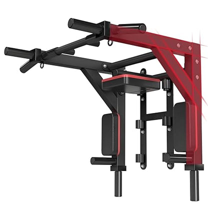 Multifunctional Wall Mounted Pull Up Bar/Chin Up bar,Dip Station for Indoor Home Gym Workout,Power Tower Set Gym Equipment 800LBS