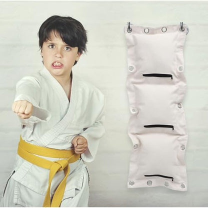 HEMOTON Wing Style Wall Mounted Training Sandbag Triplet Set, Thickened Empty Boxing Exercise Tool for Home Workout, Hanging Fitness Punching Bag Pad for Martial Arts Practice