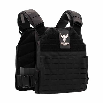 Shellback tactical Physical Fitness Training Vest – Adjustable Weighted Workout Vest for 10x12 Training Plates - color: Black