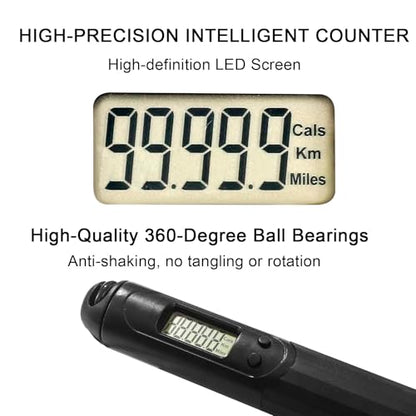 Jump Rope with Counter, 2 in 1 Weighted Cordless & Corded，Smart LCD Display Tracks Calories, Time & Jumps，Adjustable Length with Steel Ball Bearings for Home Gym, Fat Burning, Boxing, HIIT，For Men & Women