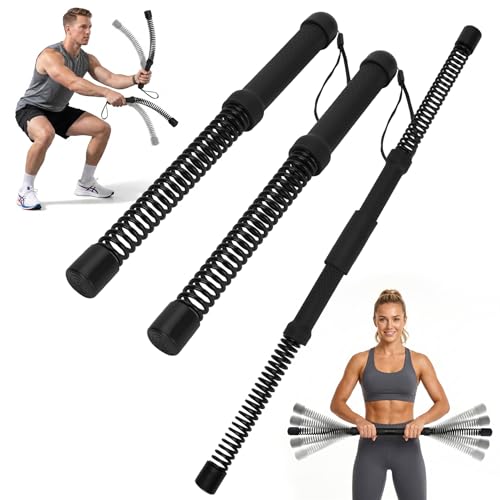 Portable Ropeless Battle Ropes, 2-in-1 Heavy Duty Cordless Battle Ropes for Home Gym (Convertible to Fitness Bar), Strength Building Workout Ropes, Low-Impact Aerobic Training and HIIT for Men & Women