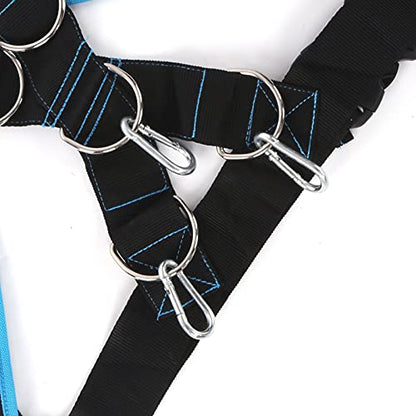 Weight Bearing Shoulder Strap Pulling Sled Harness Vest Resistance Bands with Pulling Strap Durable Nylon Material Adjustable Design for Strength Training and Team Sports