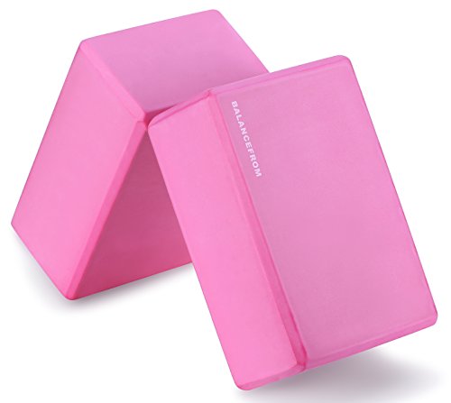 Fitvids GoYoga, Set of 2 High Density Yoga Blocks, 9"x6"x4" Each