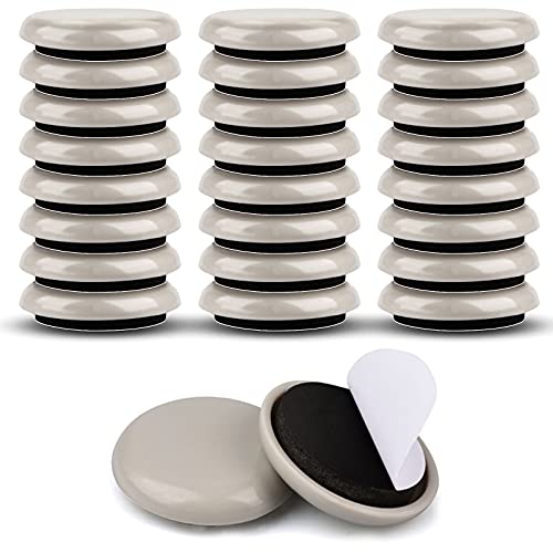 1-1/4" Furniture Sliders for Carpet & Hardwood Floors, 24PCS Furniture Pads for Quickly and Easily Move Any Item and Protect The Floor