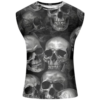 domirica Graphic Tank Tops Men Skull Printed Sleeveless Summer Oversized Loose Gym Workout Breathable Sportswear