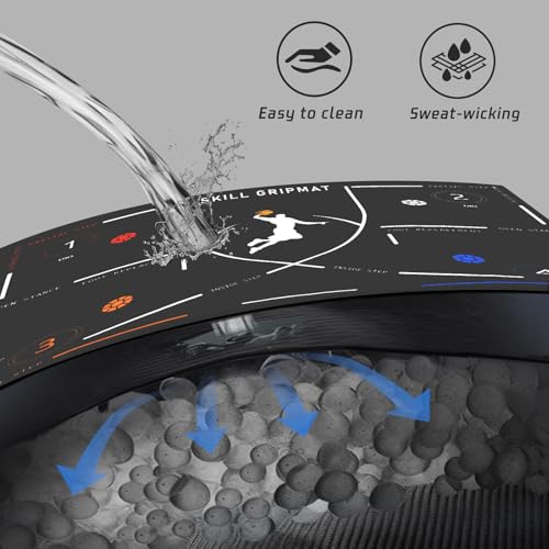 Portable Basketball Footwork Training Mat, Agility Footstep Training Mat, Basketball Pads for Training All Levels, Non-Slip Silent Equipment for All Ages to Improve Speed, Strength and Coordination
