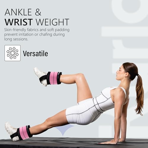 Ankle & Wrist Weights – 8/16/20/30 lbs Pair (4–15lbs - Each) | Dual Adjustable Secure Strap System | Patented Design | Ideal for Home Workouts, Pilates, Yoga, Glute Training