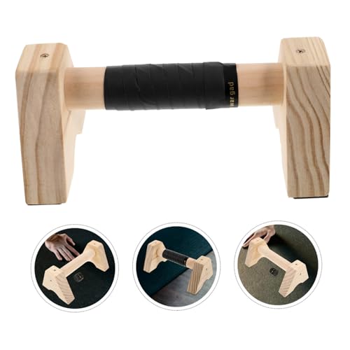Yardwe 2pcs Wooden Parallettes Bars - Handles for Calisthenics and Strength Training Support Stands for Home Gym Suitable for Men and Women