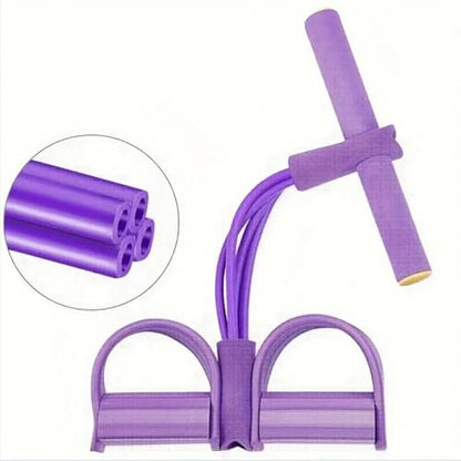 21 Fitness Resistance Bands-4 Tube Pedal Ankle Puller - color: F