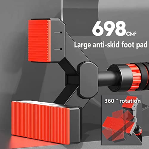 Chin Up Bar Portable Door Frame Pull-up bar, no Screw Wall-Mounted Steel Fitness Horizontal bar, Multi-Function Strength Training Equipment for (Size : 130-160cm/51.2-63")
