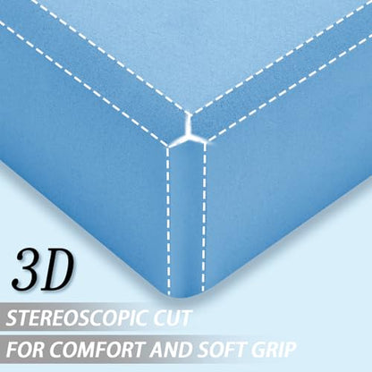 Yoga Blocks 2 Pack - Non-Slip Yoga Brick & Foam Blocks Yoga Set, High-Density Pilates Block for Stretching, Meditation, and Exercise Blocks Foam, Ideal for Deep Poses - color: Blue