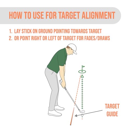 Elevate & Co. Golf Alignment Sticks – 36” Training Aid with Ball Placement Lines, 3 in 1 Trainer | Improve Posture & Perfect Swing Accuracy