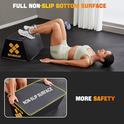 GXMMAT Hip Thrust Bench, Multi-Functional Hip Thrust Machine with Non-Slip Bottom Surface, Hip Thrust Box at Home Gym for Glute Bridge, Push-Ups, Squat, Ab Exercise, and All Body Workout Equipment