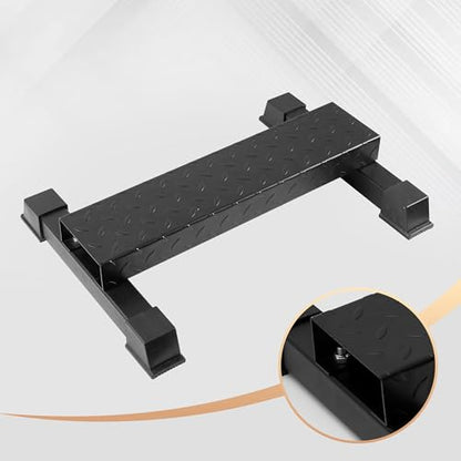 Steel Standing Calf Raise Bar, Anti-Slip Calf Raise Block & Platform, Calf Stretcher Machine for Home Gym, Ankle Rehab & Squat - color: Black-4.61in
