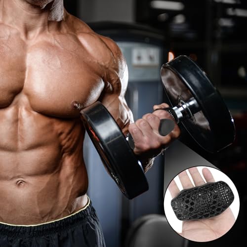 Original Anti-Slip Workout Grips for Weight Lifting with Breathing Hole, Ergonomics Weight Grips for Women Hand Callus Protector Gym Gloves, Soft Rubber Gym Grips for Men Bodybuilding