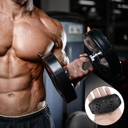 Original Anti-Slip Workout Grips for Weight Lifting with Breathing Hole, Ergonomics Weight Grips for Women Hand Callus Protector Gym Gloves, Soft Rubber Gym Grips for Men Bodybuilding