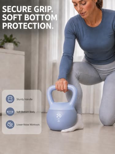 bintiva Soft Kettlebells - Sea and Iron Sand Filled Weights for Women and Men - Color Coded Kettle Bell Sets