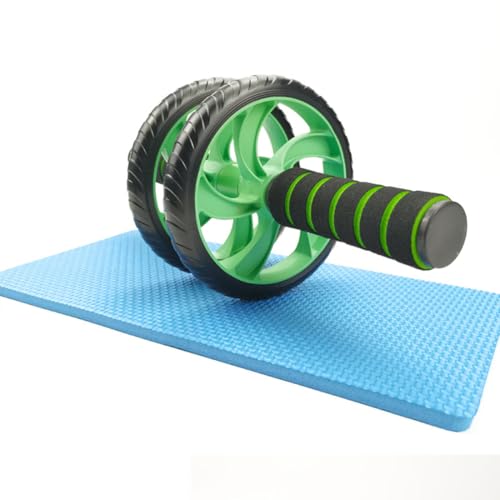Abdominal Roller Wheels Ab Trainer with Knee Pad Core Workout Exercise Muscle Fitness Equipment Men Women for Home Office Gym Outdoors