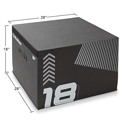 Philosophy Gym Soft Foam Plyo Box, Stackable Plyometric Jump Box for Home Gym, HIIT, Jumps, Step-Ups, Agility and Strength Training
