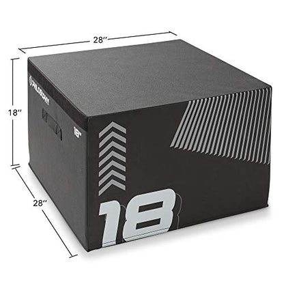 Philosophy Gym Soft Foam Plyo Box, Stackable Plyometric Jump Box for Home Gym, HIIT, Jumps, Step-Ups, Agility and Strength Training