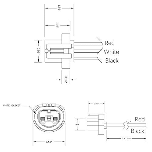 Alla Lighting P29t Base 9004/9007 Socket Female Adapter High Temp Wiring Harness Wire Replacement HB1 HB5