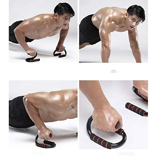 Metal Push Up Bracket-Push Bars - Strong Chrome Steel Pushup Stands with Comfortable Foam Grip, Sturdy and Less Wrist Strain