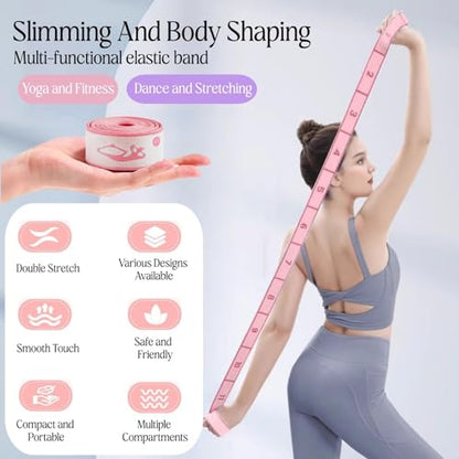 Multi-Loop Stretch Band - Yoga, Pilates, Ballet, and Physical Therapy Stretching Strap for Flexibility, Leg Stretching, and Exercise - Durable Stretching Equipment