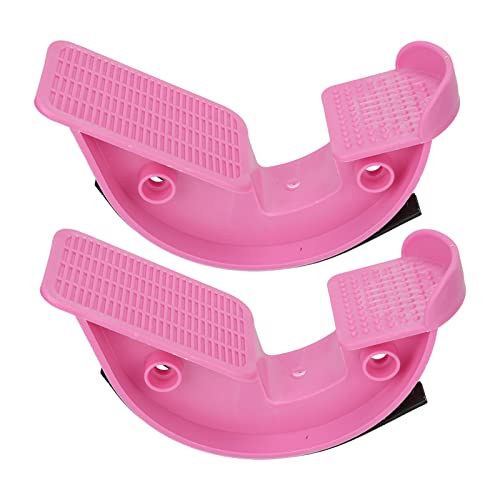 Slant Board Calf Stretcher, Ankle and Foot Incline Board for Stretching, ABS Material with Non Slip Surface, Home Gym and Fitness Accessory, 2 Packs - color: Roseate