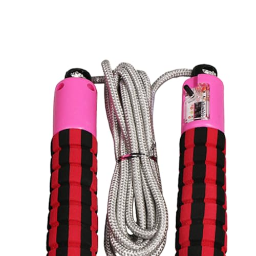 Ciieeo Automatic Counting Jump Rope with Digital Counter, Foam Handle Skipping Rope for Workout and Fitness Training, Adjustable Length for Gym Exercise and Cardio Random Color