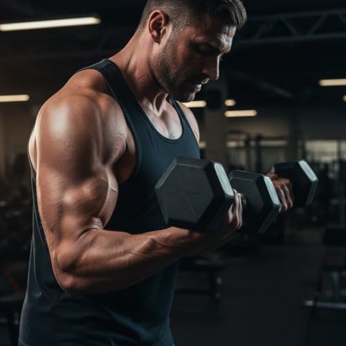 Rubber Hex Dumbbell, Multiple Weight Options 15-550 lbs - color: 70LB