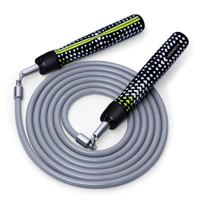Hererope Weighted Jump Ropes for Men & Women, 1/2 LB Jump Rope Weighted With Ball-bearing, No-Slip Grip, Durable Steel Cable, Heavy Jump Rope Designed for Fitness, High-Intensity Strength Workouts, crossfit