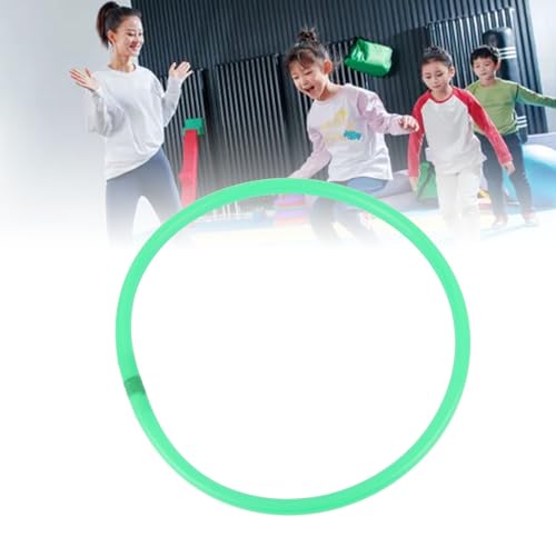 Agility Speed Rings Training Kit 10 Pcs Hollow Jumping Hoops for Kids Balance Coordination Sensory Exercise Green Plastic 35cm - size: 0.4in Width