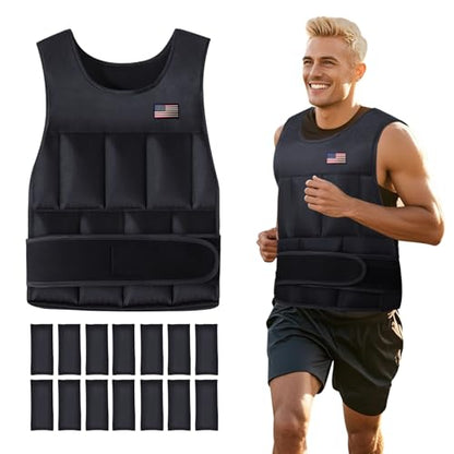 Adjustable Weighted Vest for Men Women,2-30 Lbs Adjustable Weighted Vest with Straps Womens Running Weight Vest for Walking Strength Training Fitness