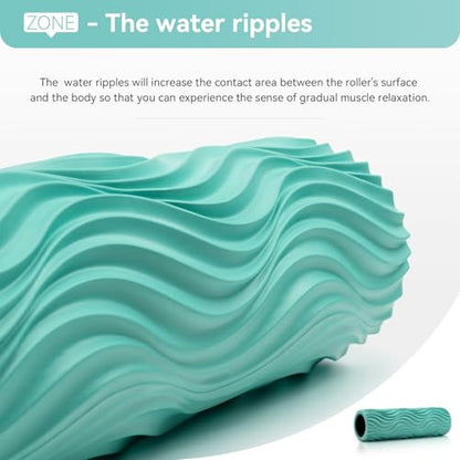 SUBCULTURE Pick Foam Roller - Medium Density Deep Tissue Massager for Muscle Massage and Myofascial Wave Textured Release, Back Roller for Pain Relief & Stretching