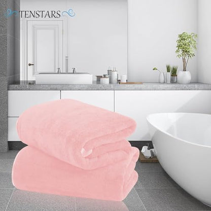 Microfiber Bath Towel 35x70in - Ultra Soft Quick Dry, Lightweight for Gym, Spa, Travel | Hotel Grade & Multi-Use| Single Pack - color: Pink, size: 35*70 Inches