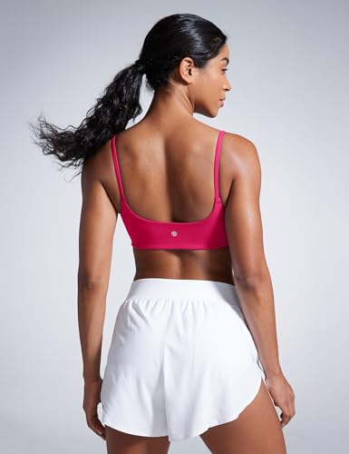 CRZ YOGA Butterbreeze Scoop Neck Sports Bras - color: Granita Pink, size: X-Large
