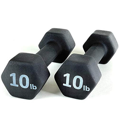 Neoprene Coated Dumbbell Hand Weight Set - style: 10-Pound, Set of 2