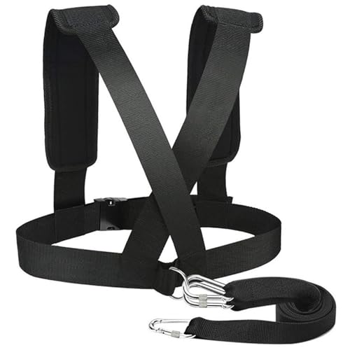 Weight Sled, Nylon Sled Harness Tire Pulling Harness Speed Training Equipment Pull Strap for Sprint Running and Football, Basketball, Soccer Workout Equipment &