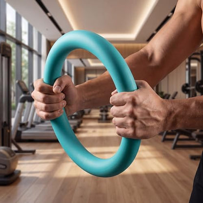 Exercise Weight Ring for Full Body Workout, 10 lb Resistance Training Ring Non-Slip Silicone Surface, 12 Inch Diameter, Teal Blue