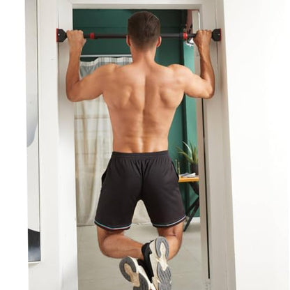 KazUp Horizontal bar on the door punch-free indoor home lever bracket home fitness pull-up support Rod aisle pull-up door pull-up Lever, 95cm, black