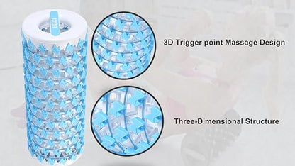 Collapsible Foam Roller for Exercise and Recovery (13 Inches), Easily Portable at 5.5 inches (Blue)