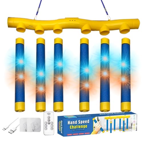 Reflective Drop Stick Challenge, Drop The Stick Game, Catch All DRO p Sticks Game, Hand Speed Challenge Ga me, Hand Eye Coordination Reaction Training Toy, Adjustable Speed, 3 Adjustable Speeds