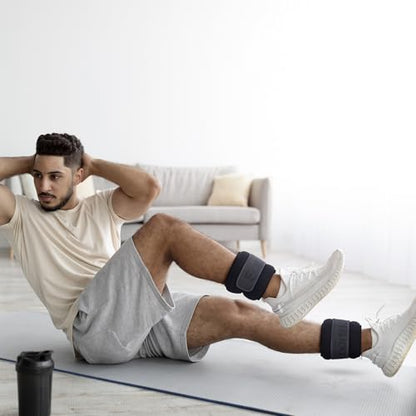 Sportneer Ankle Weights 0.5/1/2/3/5 LBS 1 Pair Wrist Leg Arm Weights - color: Black, size: 5 lb x 2