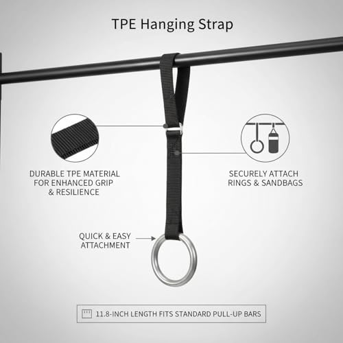 TPE Hanging Strap for Pull-Up Bar, Loop Attachment for Rings and Sandbags, Home Gym Accessory (1 PC)