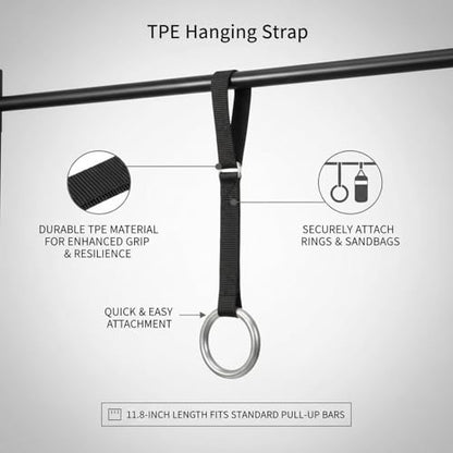 TPE Hanging Strap for Pull-Up Bar, Loop Attachment for Rings and Sandbags, Home Gym Accessory (1 PC)