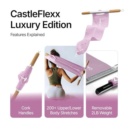 CastleFlexx Mobility and Full Body Strengthening Device - color: Pink, size: Standard 5'0 - 5'8