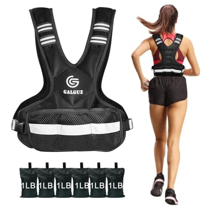 Adjustable Weighted Vest for Women, 4-10/11-20 LB Vest with Ironsand Weights for Strength Training, Adjustable Weighted Vest with Reflective Strip for Night Use