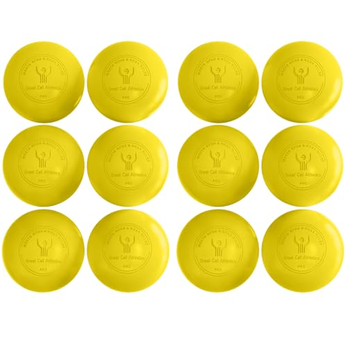 GCA Pro Lacrosse Official Game Ball NFHS College Approved Velocity 6 Pack LAX Field Tournament Rubber Practice (Yellow, 6 Balls)